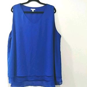 Cato Cobalt Blue Chiffon Cami